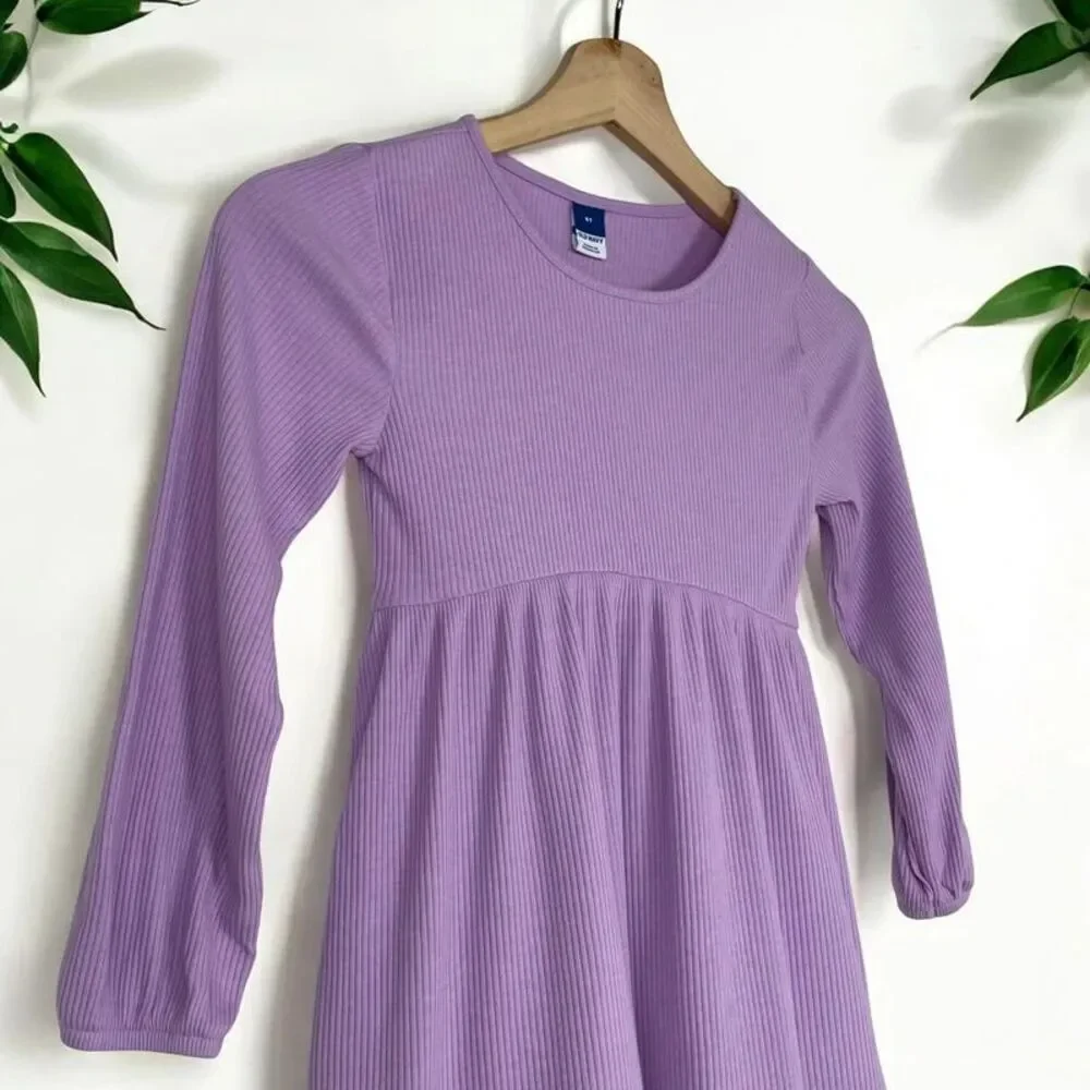 Old Navy Ribbed Knit Dress in Lavender